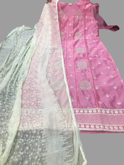 Baby pink suit set - set of two by Label Surabhi Raj | The Secret Label